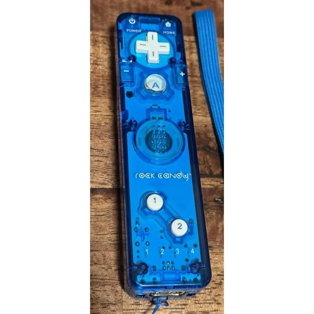 4 Rock Candy Blueberry Boom Blue Controllers Nintendo Wii Remotes UNTESTED